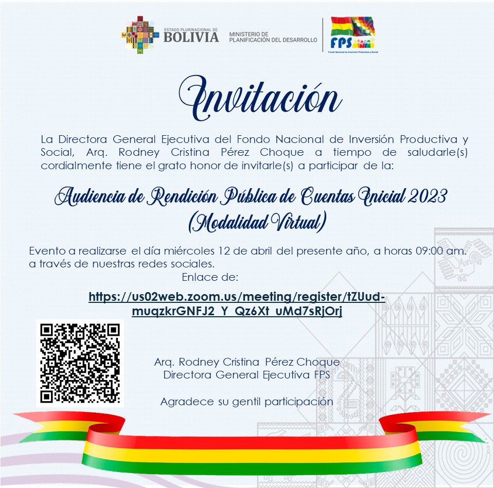 Presentación de Audiencia de Rendición Pública de Cuentas Inicial 2023
